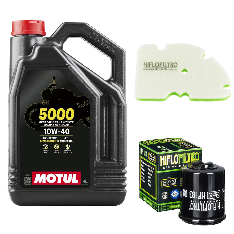 Motul 5000 10w40 4L Oil & HF183 & HFA5203DS Oil Filter Kit