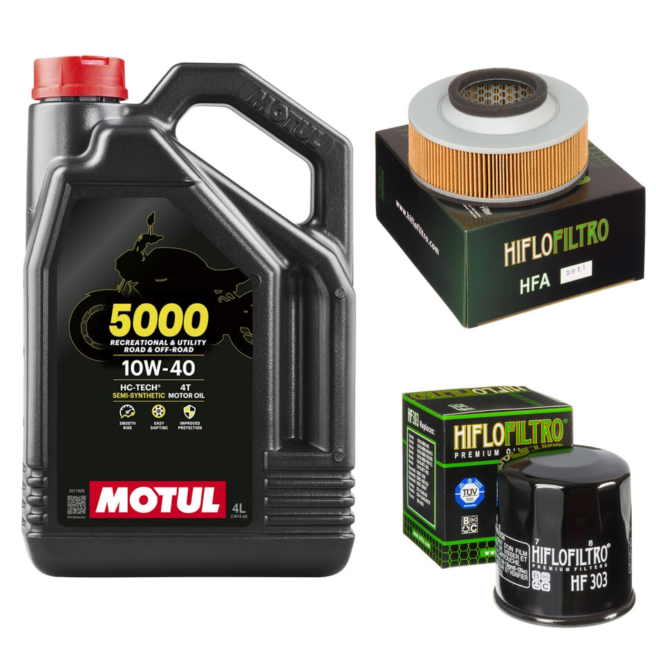 Motul 5000 10w40 4L Oil & HF303 & HFA2911 Oil Filter Kit