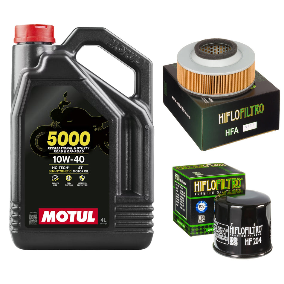 Motul 5000 10w40 4L Oil & HF204 & HFA2911 Oil Filter Kit