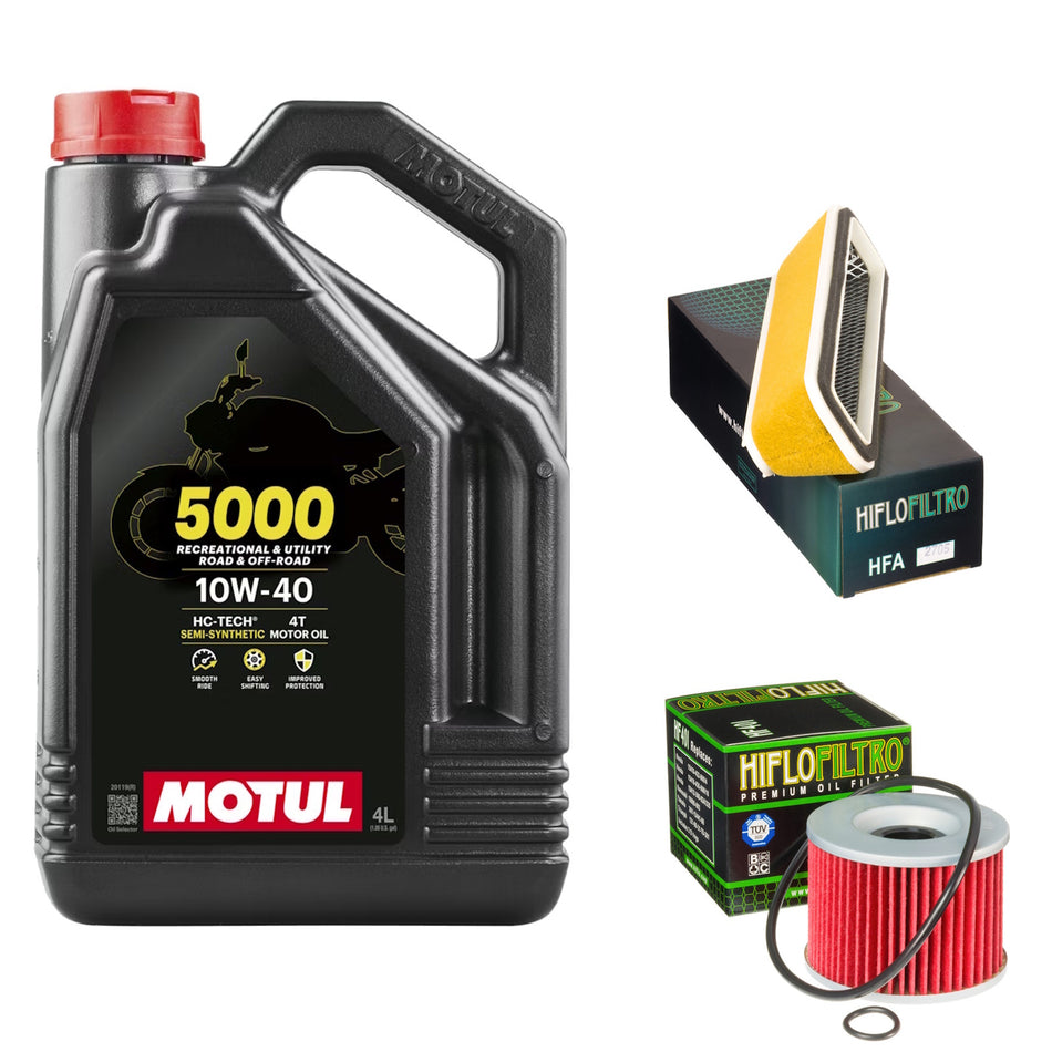 Motul 5000 10w40 4L Oil & HF401 & HFA2705 Oil Filter Kit