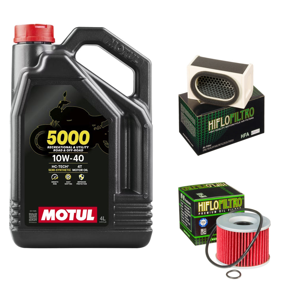 Motul 5000 10w40 4L Oil & HF401 & HFA2703 Oil Filter Kit