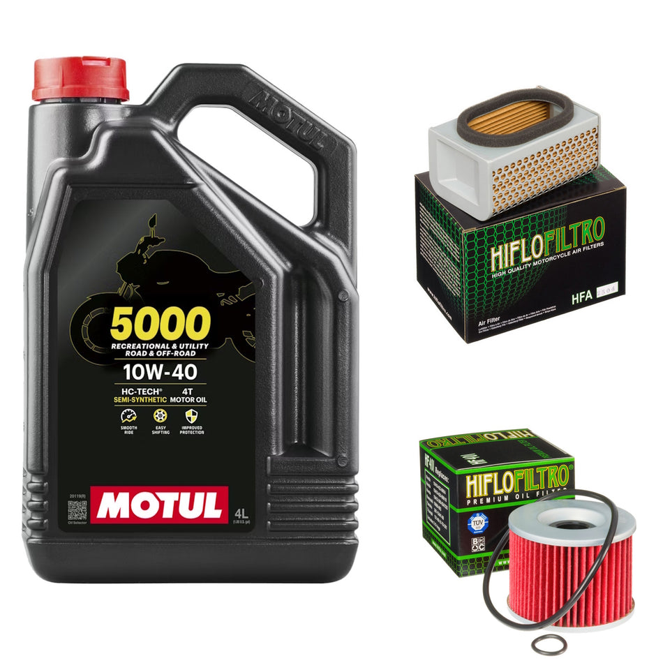 Motul 5000 10w40 4L Oil & HF401 & HFA2504 Oil Filter Kit