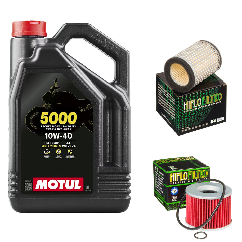 Motul 5000 10w40 4L Oil & HF401 & HFA2601 Oil Filter Kit