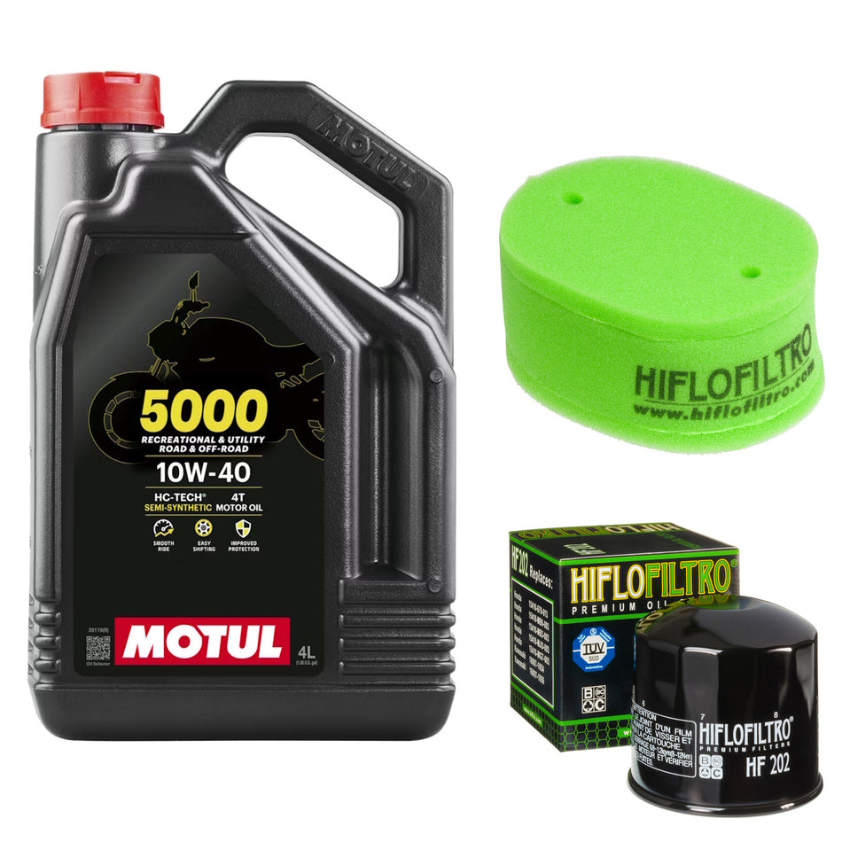 Motul 5000 10w40 4L Oil & HF202 & HFA2709 Oil Filter Kit