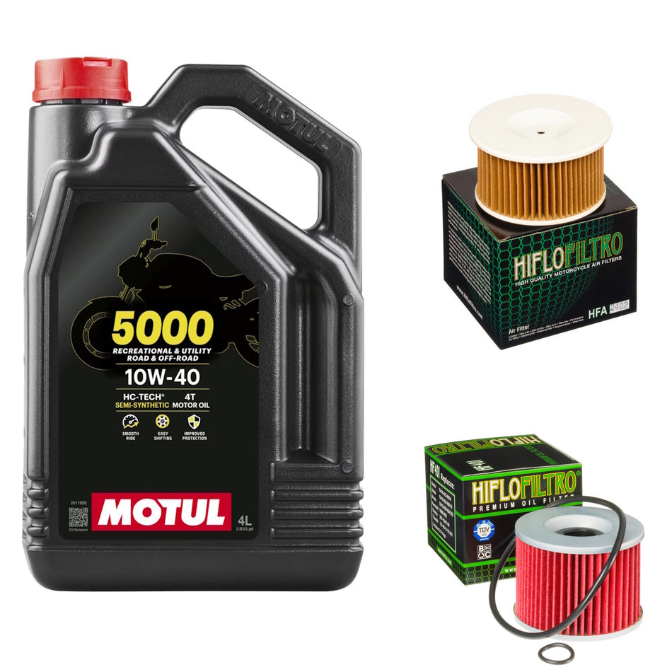 Motul 5000 10w40 4L Oil & HF401 & HFA2402 Oil Filter Kit