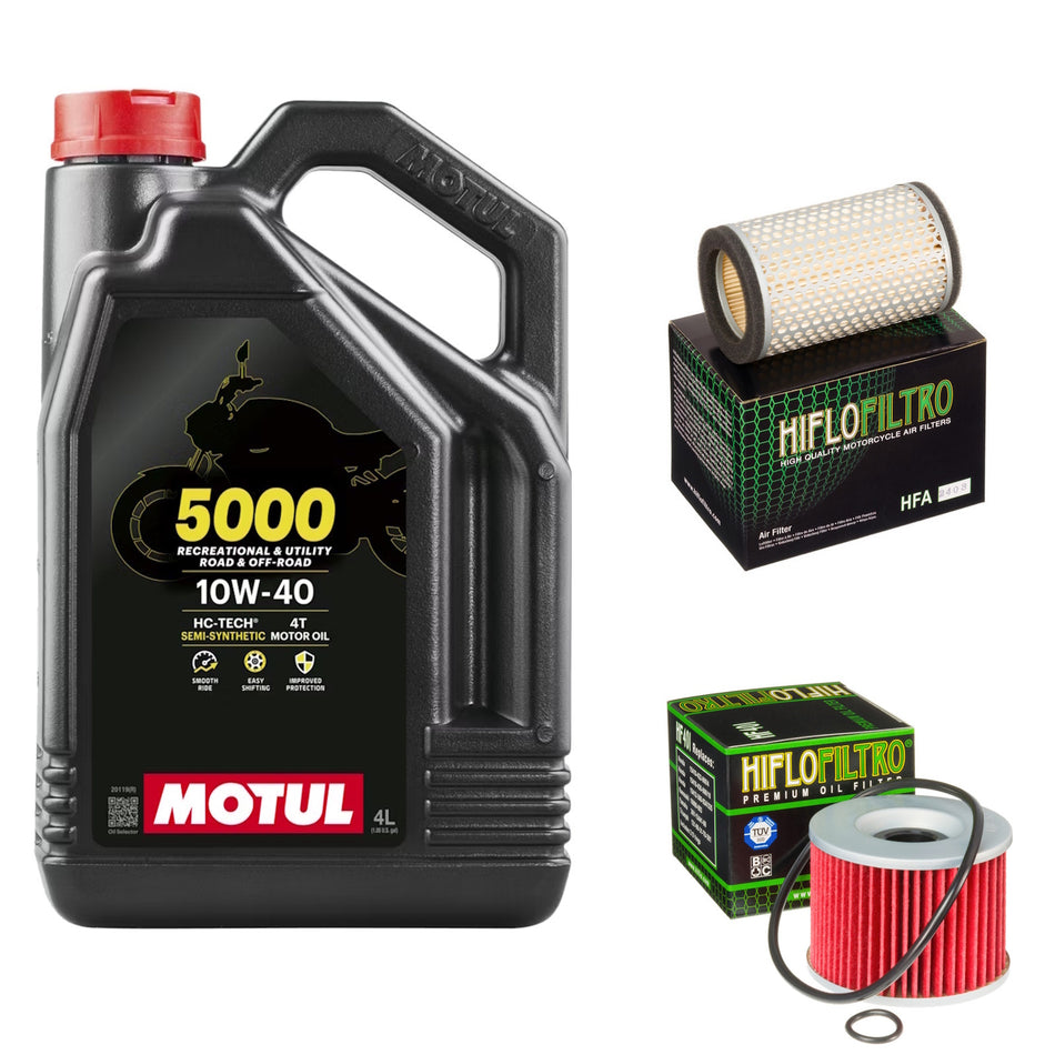 Motul 5000 10w40 4L Oil & HF401 & HFA2403 Oil Filter Kit
