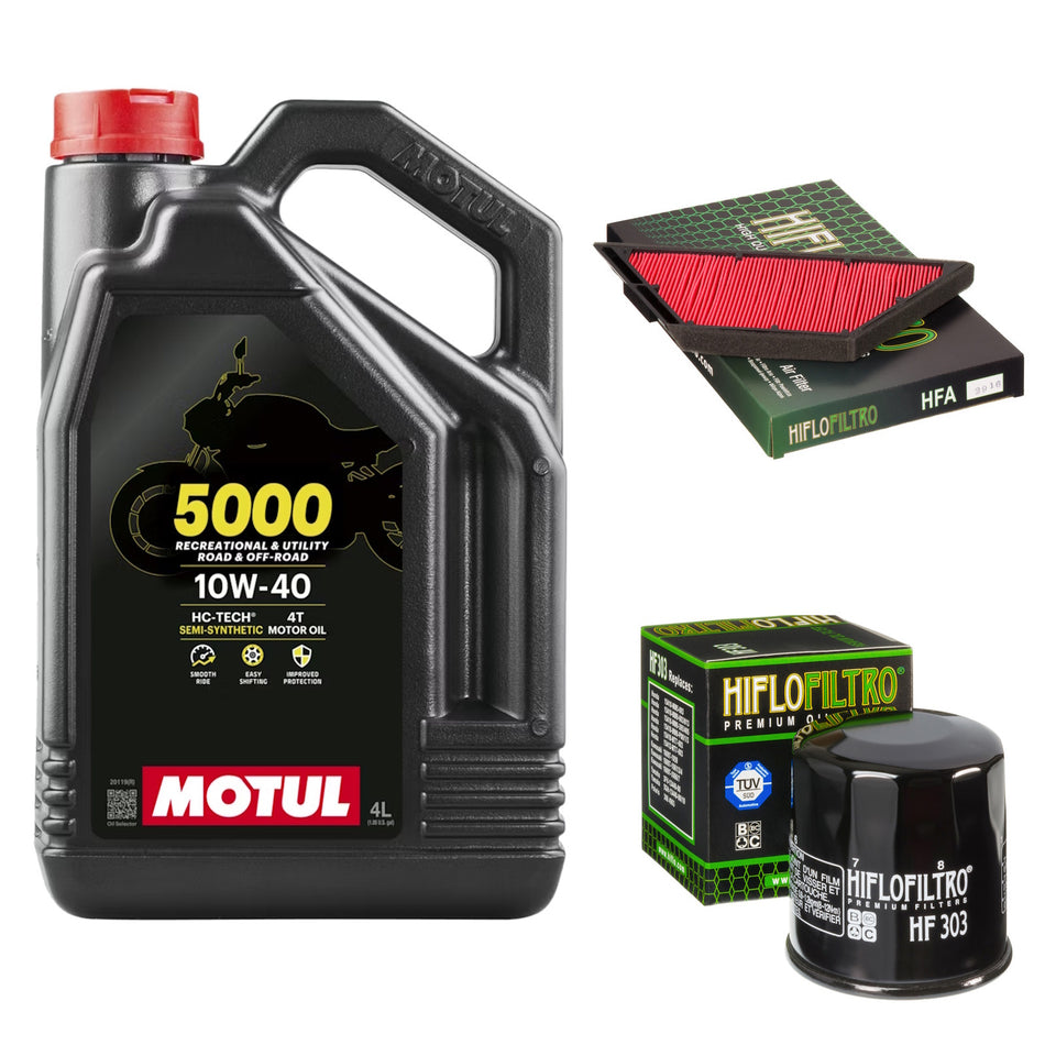 Motul 5000 10w40 4L Oil & HF303 & HFA2916 Oil Filter Kit