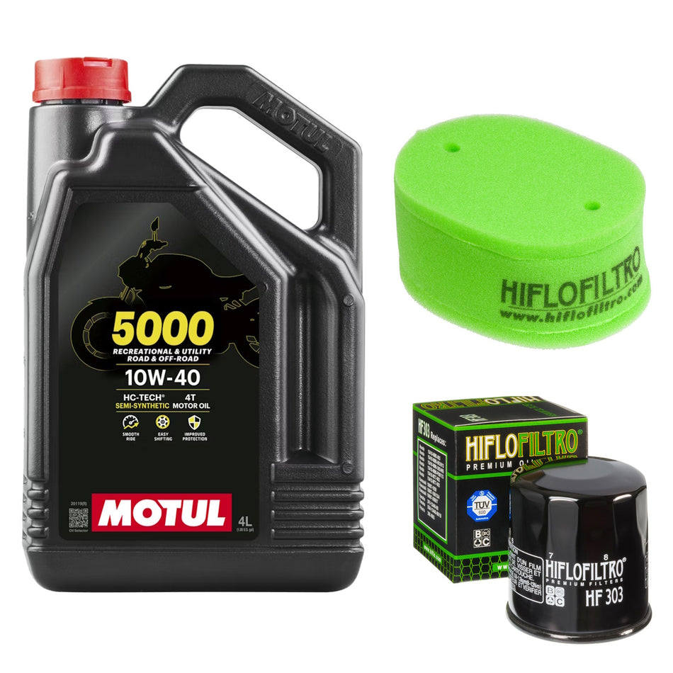 Motul 5000 10w40 4L Oil & HF303 & HFA2709 Oil Filter Kit