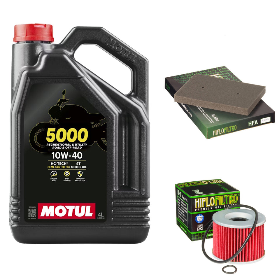 Motul 5000 10w40 4L Oil & HF401 & HFA2505 Oil Filter Kit