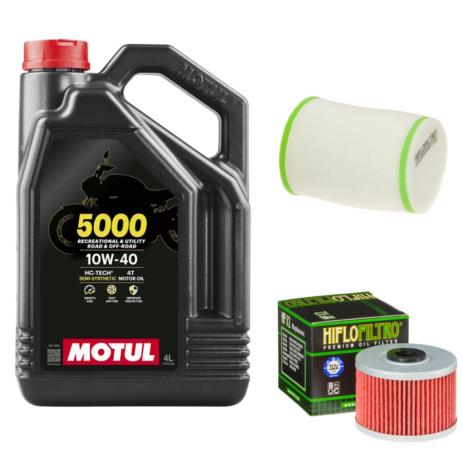 Motul 5000 10w40 4L Oil & HF112 & HFF2026 Oil Filter Kit