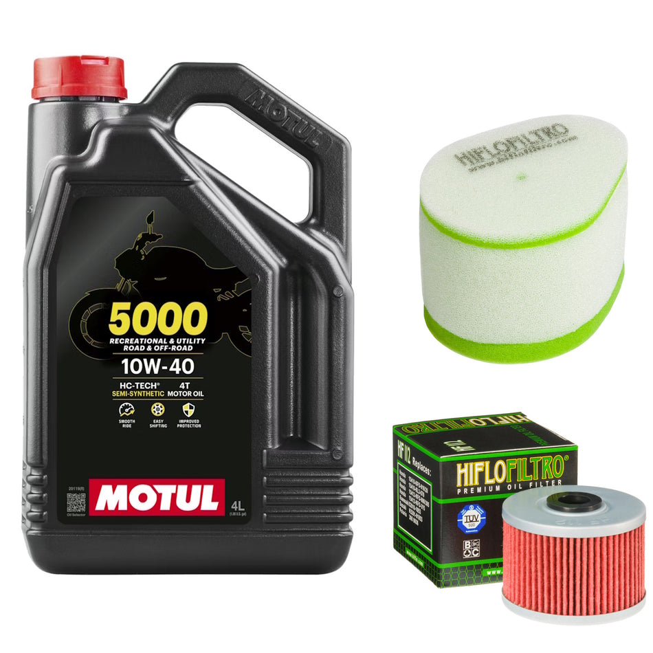 Motul 5000 10w40 4L Oil & HF112 & HFF2032 Oil Filter Kit