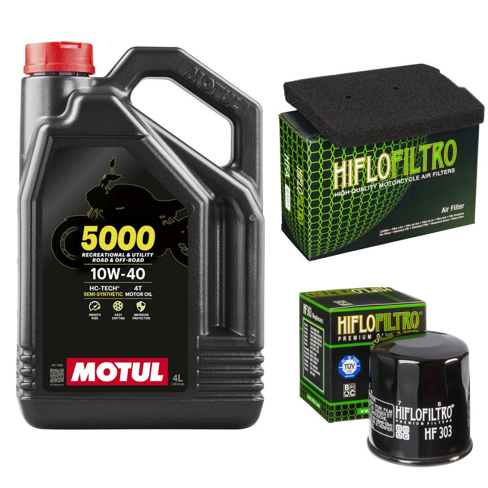 Motul 5000 10w40 4L Oil & HF303 & HFA2301 Oil Filter Kit