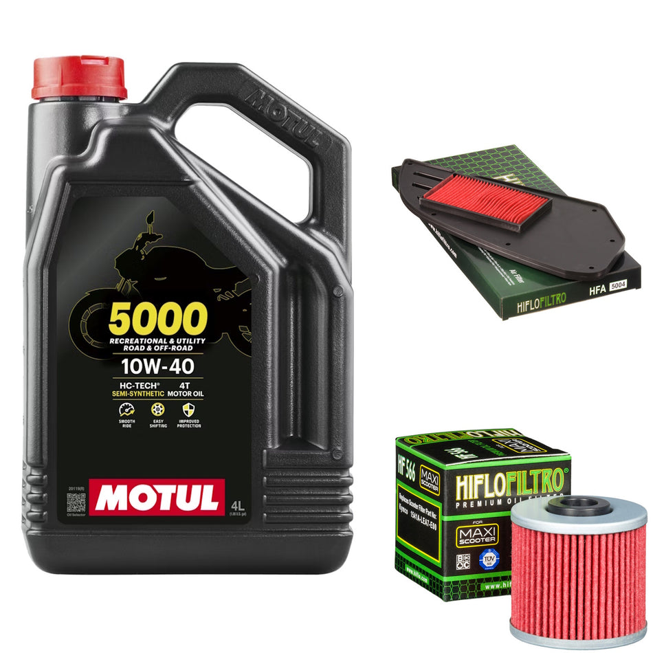 Motul 5000 10w40 4L Oil & HF566 & HFA5004 Oil Filter Kit
