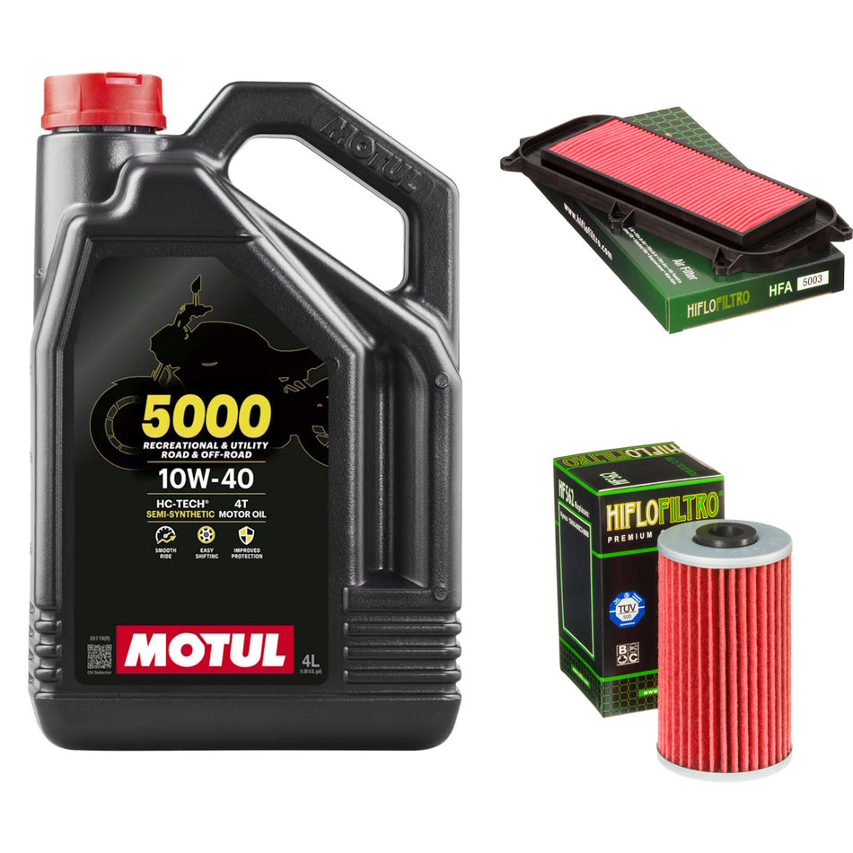 Motul 5000 10w40 4L Oil & HF562 & HFA5003 Oil Filter Kit