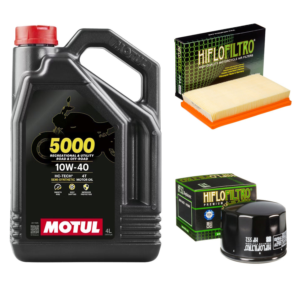 Motul 5000 10w40 4L Oil & HF552 & HFA6401 Oil Filter Kit