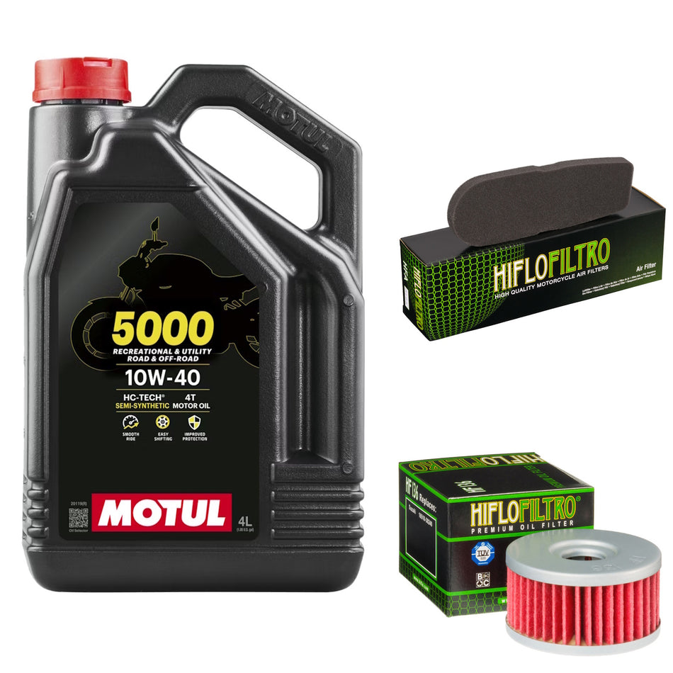 Motul 5000 10w40 4L Oil & HF136 & HFA3108 Oil Filter Kit