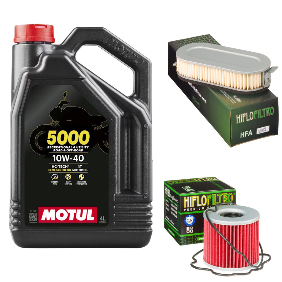 Motul 5000 10w40 4L Oil & HF133 & HFA3502 Oil Filter Kit