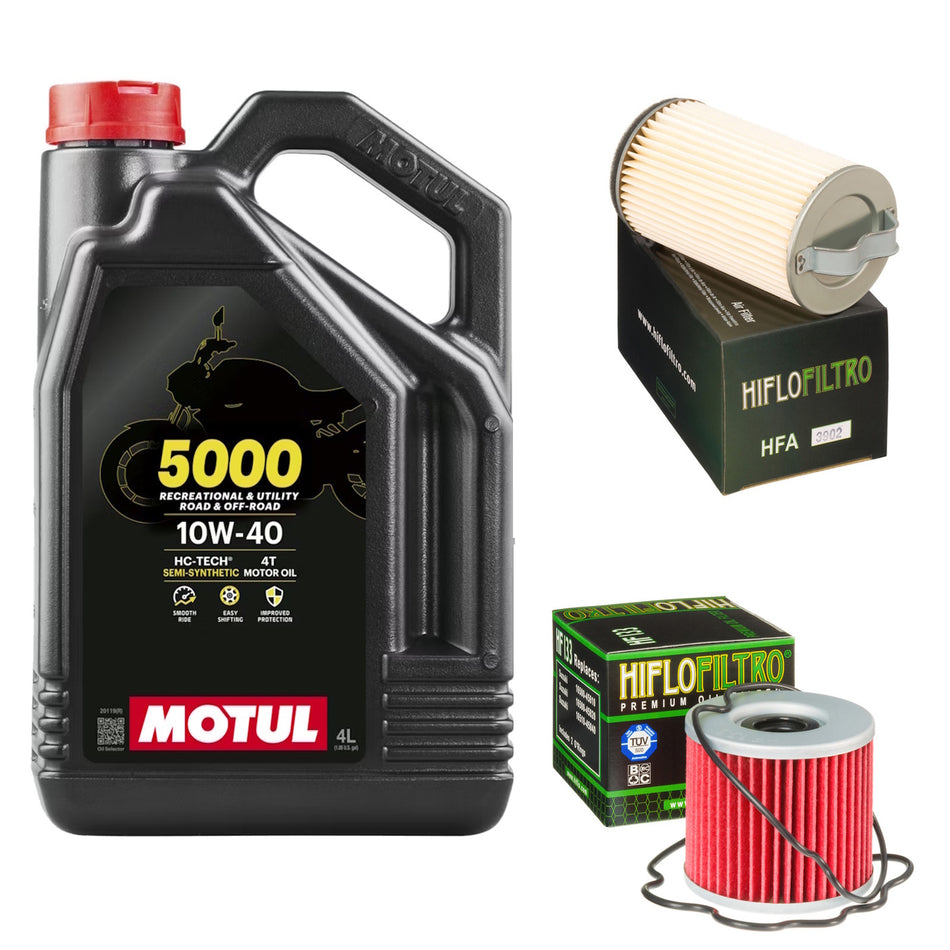 Motul 5000 10w40 4L Oil & HF133 & HFA3902 Oil Filter Kit