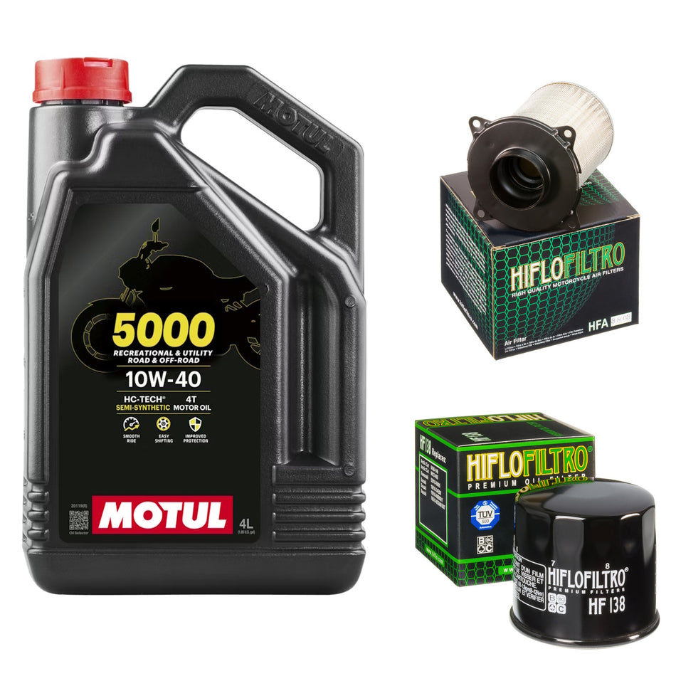 Motul 5000 10w40 4L Oil & HF138 & HFA3803 Oil Filter Kit