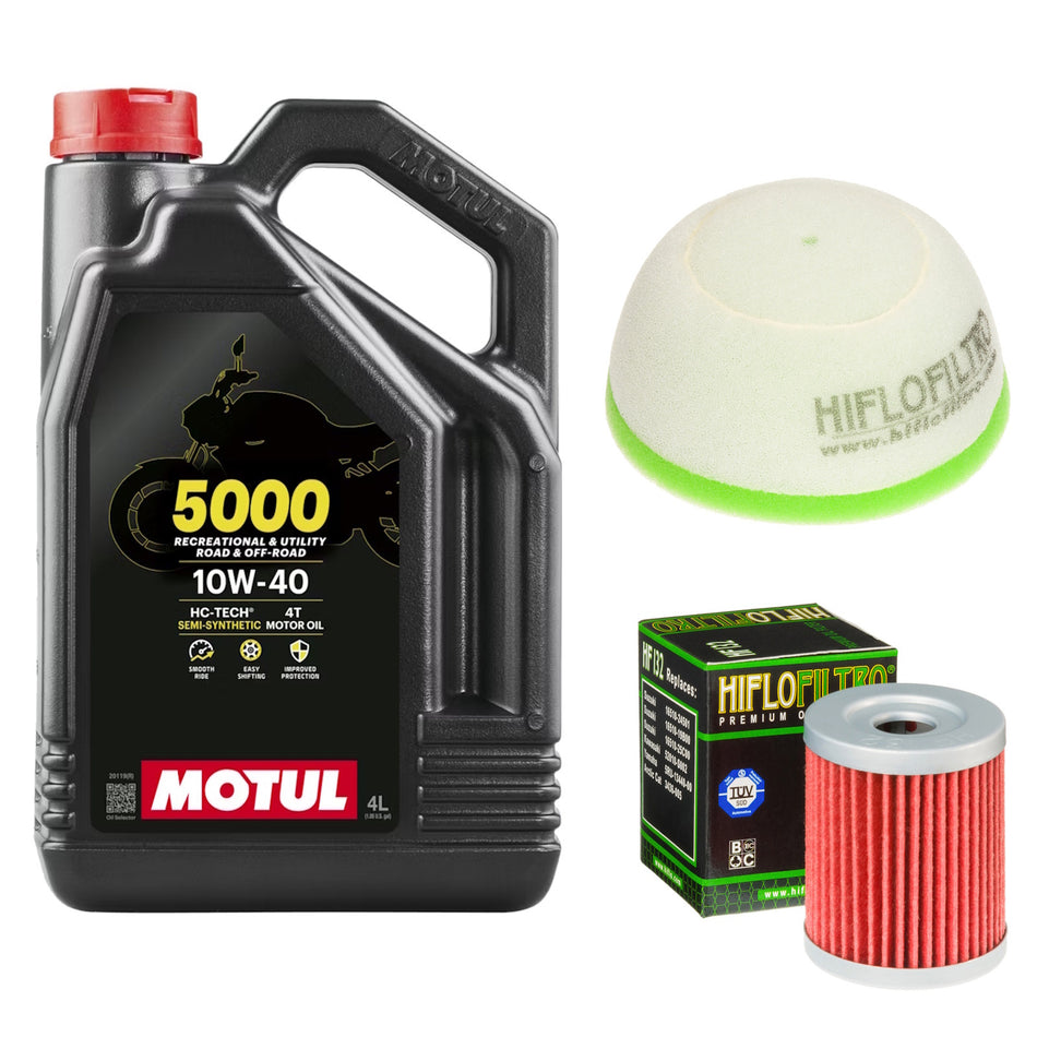 Motul 5000 10w40 4L Oil & HF132 & HFF3016 Oil Filter Kit