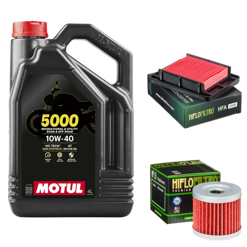 Motul 5000 10w40 4L Oil & HF131 & HFA3106 Oil Filter Kit