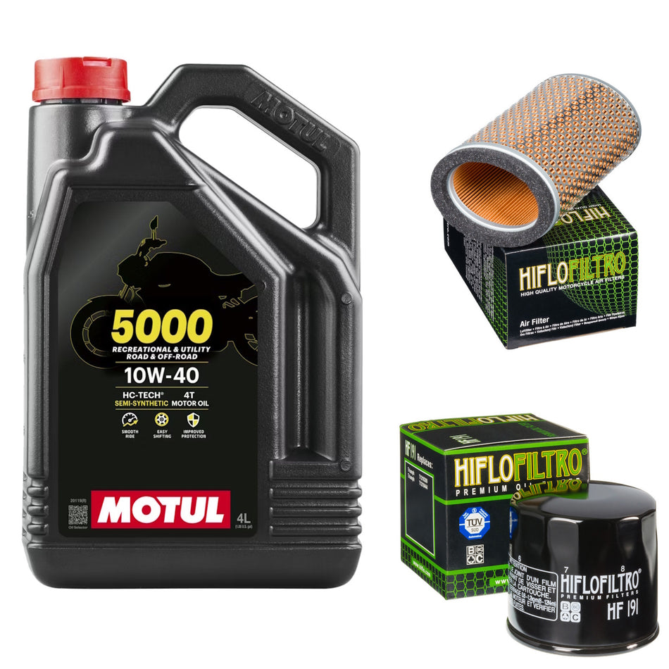 Motul 5000 10w40 4L Oil & HF191 & HFA6504 Oil Filter Kit