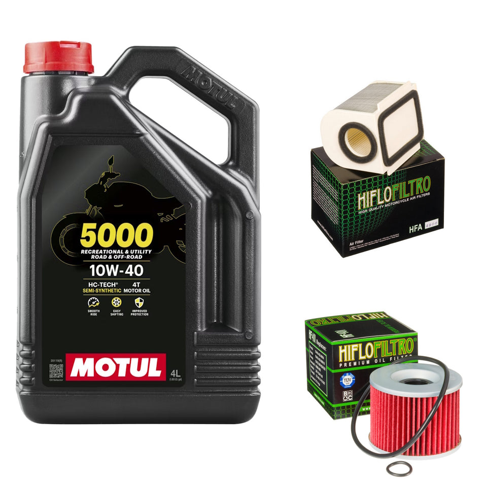 Motul 5000 10w40 4L Oil & HF401 & HFA4906 Oil Filter Kit