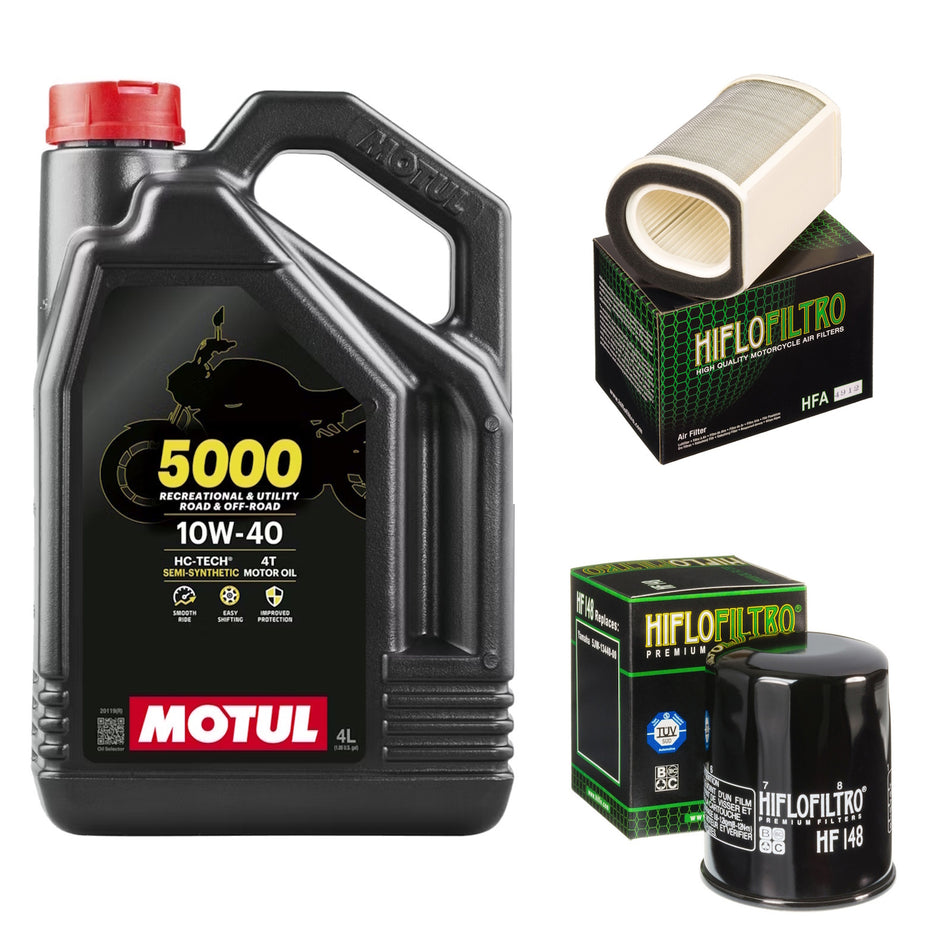 Motul 5000 10w40 4L Oil & HF148 & HFA4912 Oil Filter Kit