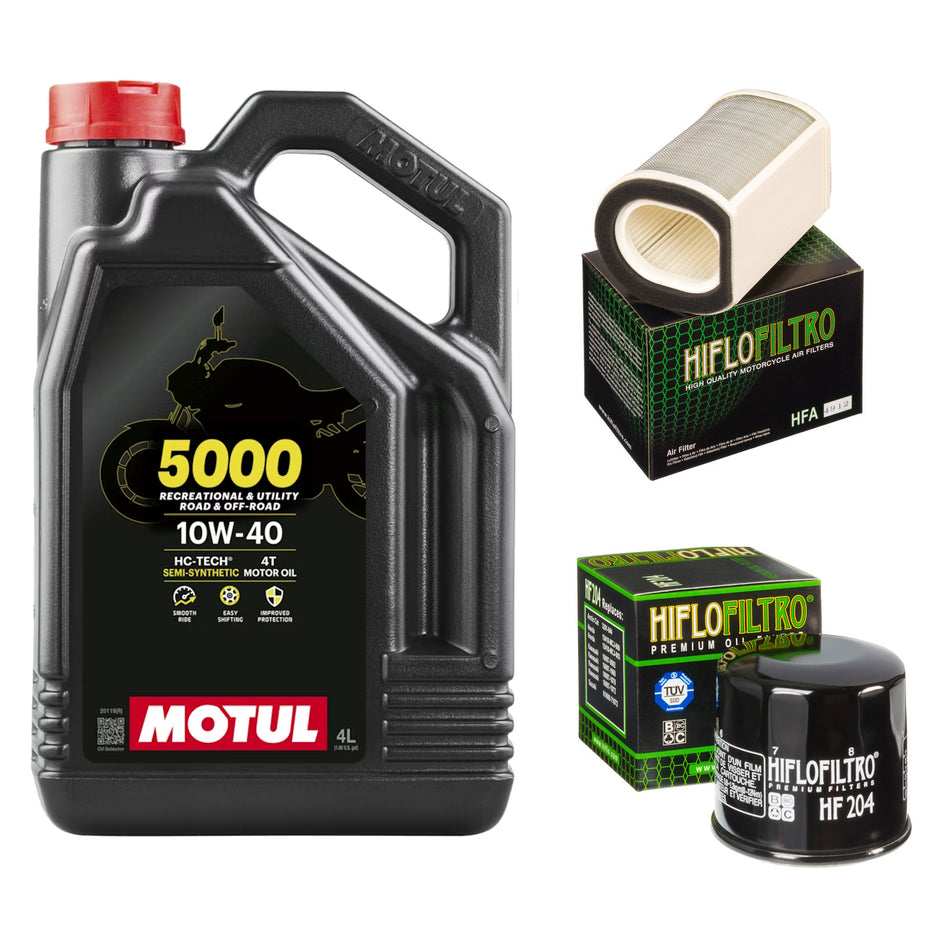 Motul 5000 10w40 4L Oil & HF204 & HFA4912 Oil Filter Kit
