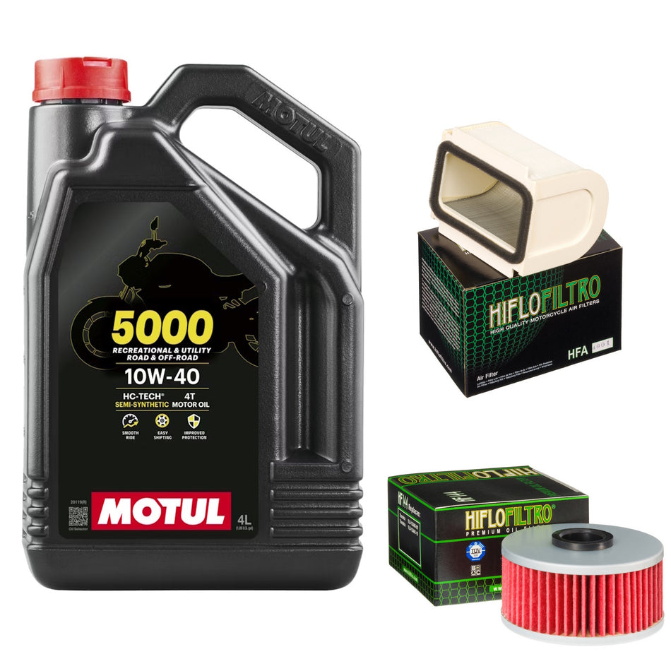 Motul 5000 10w40 4L Oil & HF144 & HFA4901 Oil Filter Kit