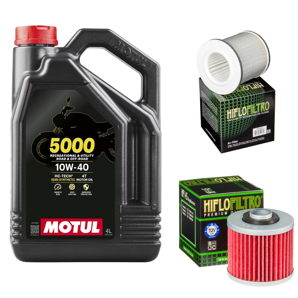 Motul 5000 10w40 4L Oil & HF145 & HFA4603 Oil Filter Kit