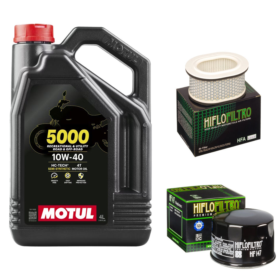 Motul 5000 10w40 4L Oil & HF147 & HFA4606 Oil Filter Kit