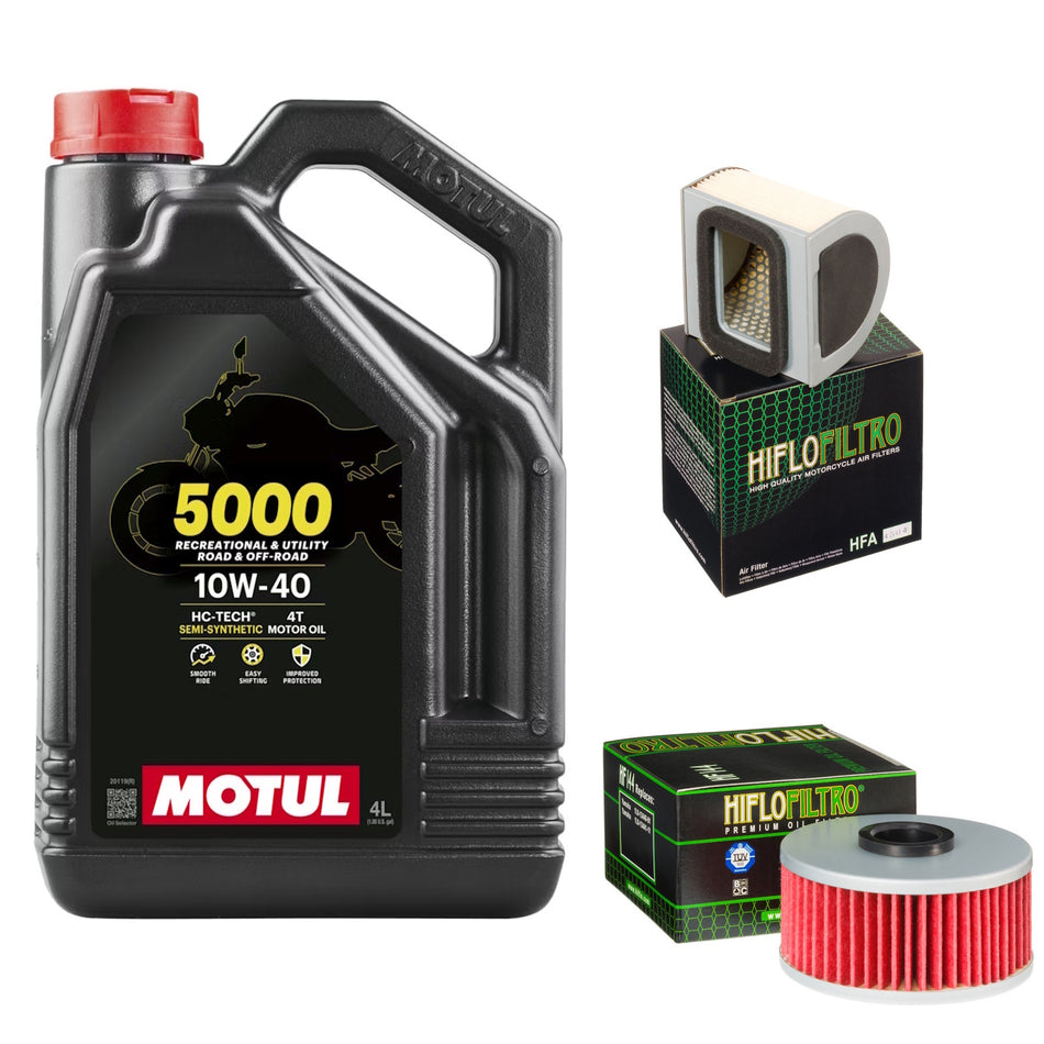 Motul 5000 10w40 4L Oil & HF144 & HFA4504 Oil Filter Kit