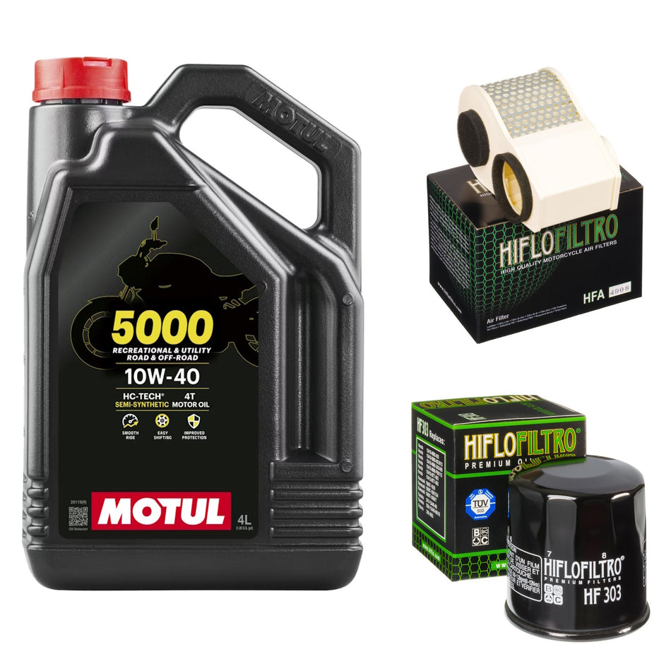 Motul 5000 10w40 4L Oil & HF303 & HFA4908 Oil Filter Kit