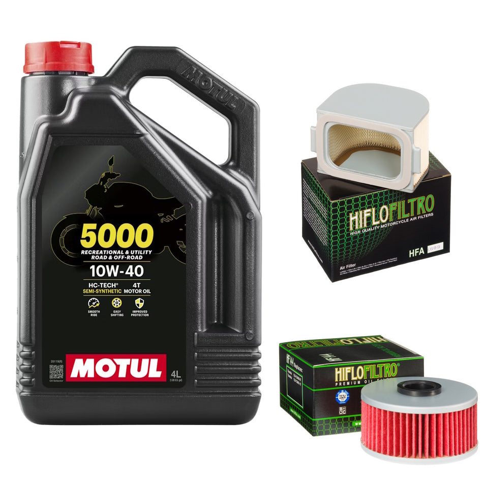 Motul 5000 10w40 4L Oil & HF144 & HFA4609 Oil Filter Kit