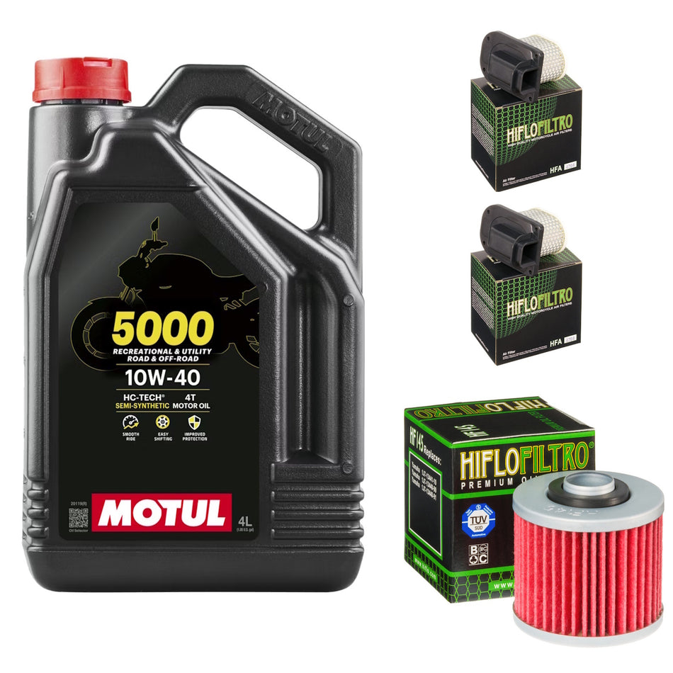 Motul 5000 10w40 4L Oil & HF145 & HFA4704 Oil Filter Kit