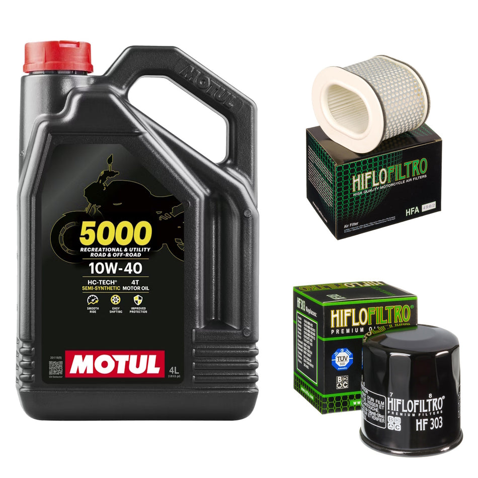 Motul 5000 10w40 4L Oil & HF303 & HFA4902 Oil Filter Kit