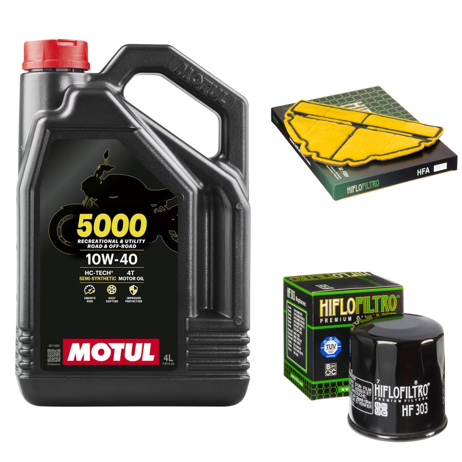 Motul 5000 10w40 4L Oil & HF303 & HFA4611 Oil Filter Kit