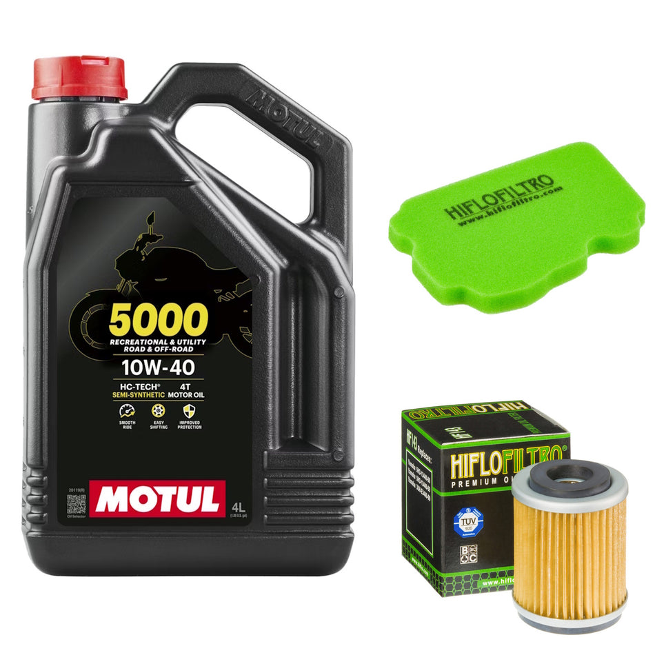 Motul 5000 10w40 4L Oil & HF143 & HFA4202 Oil Filter Kit
