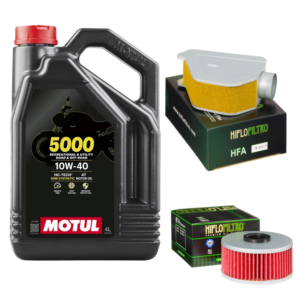 Motul 5000 10w40 4L Oil & HF144 & HFA4402 Oil Filter Kit