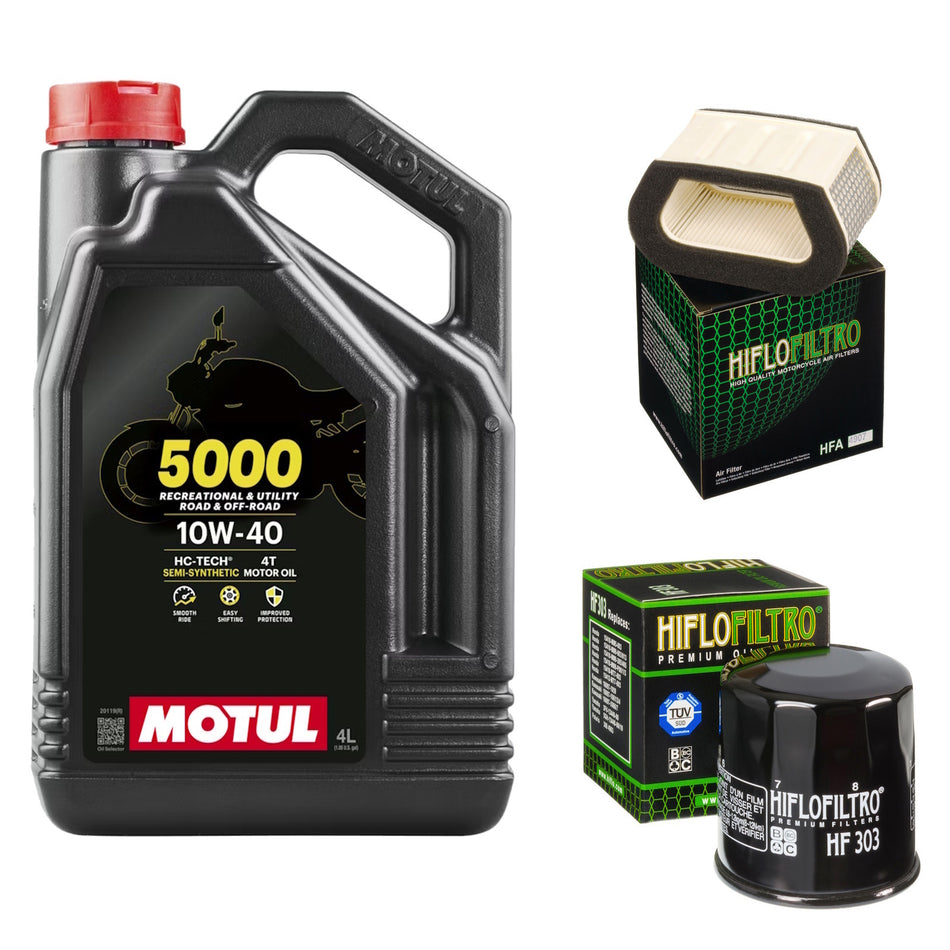Motul 5000 10w40 4L Oil & HF303 & HFA4907 Oil Filter Kit