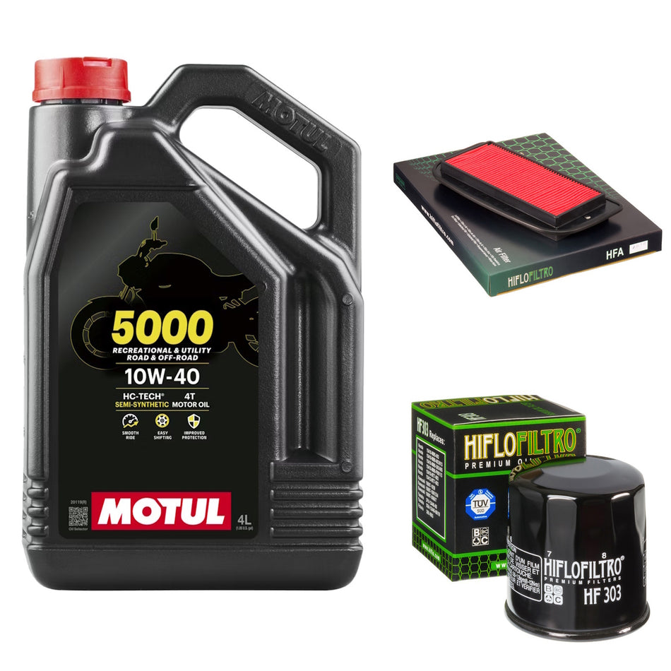 Motul 5000 10w40 4L Oil & HF303 & HFA4916 Oil Filter Kit