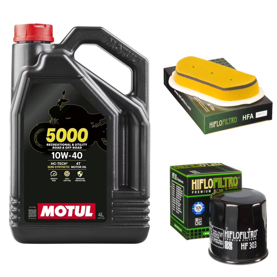 Motul 5000 10w40 4L Oil & HF303 & HFA4610 Oil Filter Kit