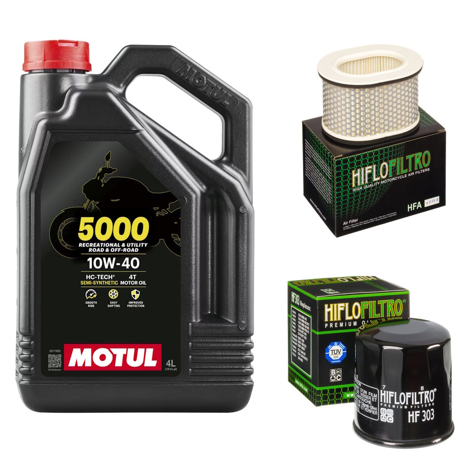 Motul 5000 10w40 4L Oil & HF303 & HFA4604 Oil Filter Kit