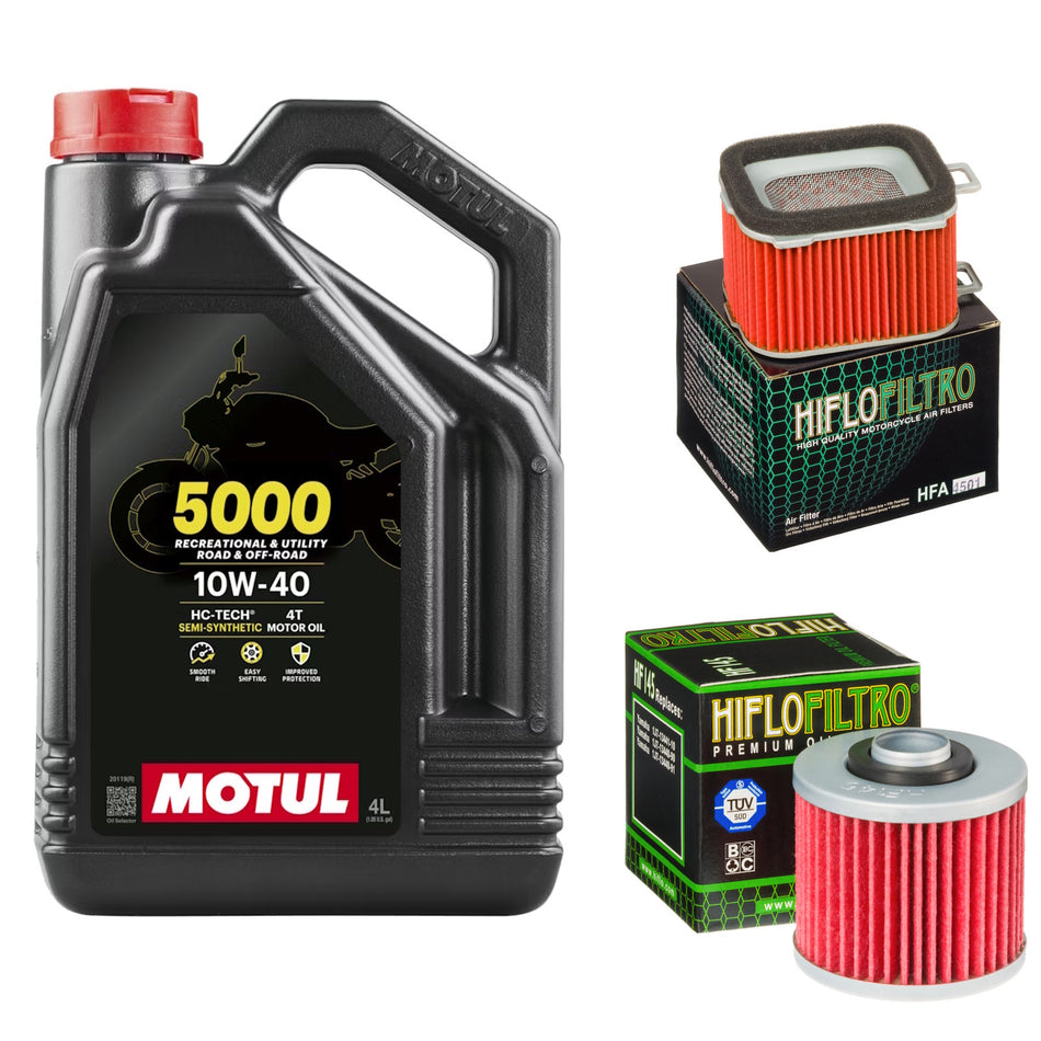 Motul 5000 10w40 4L Oil & HF145 & HFA4501 Oil Filter Kit