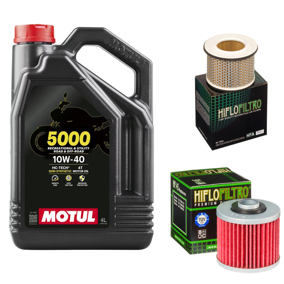 Motul 5000 10w40 4L Oil & HF145 & HFA4905 Oil Filter Kit
