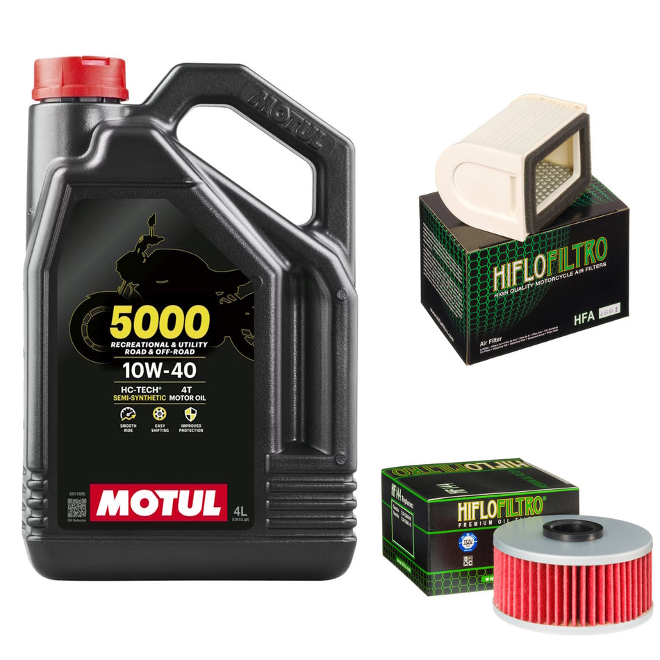 Motul 5000 10w40 4L Oil & HF144 & HFA4601 Oil Filter Kit