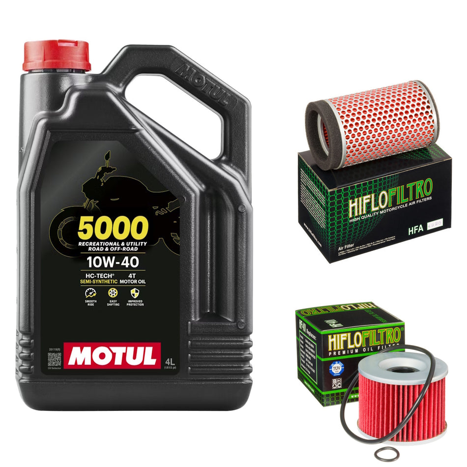 Motul 5000 10w40 4L Oil & HF401 & HFA4920 Oil Filter Kit