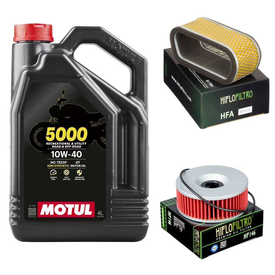Motul 5000 10w40 4L Oil & HF146 & HFA4903 Oil Filter Kit
