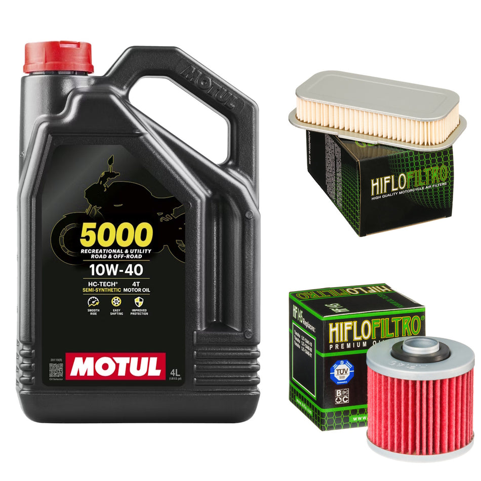 Motul 5000 10w40 4L Oil & HF145 & HFA4503 Oil Filter Kit